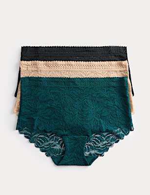 3pk Flexifit™ Lace High Rise Shorts