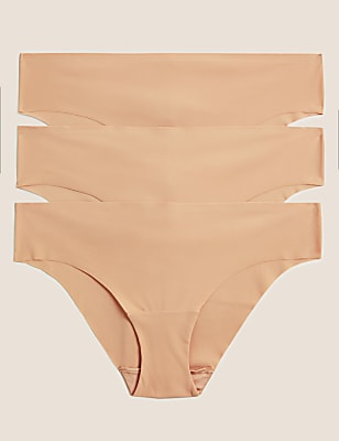 3pk No VPL Low Rise Brazilian Knickers
