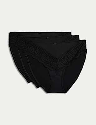 3pk High Leg Knickers