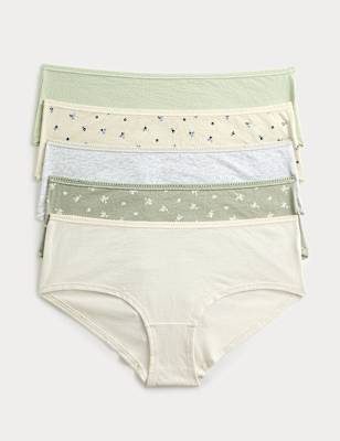 5pk Cotton Rich Lycra&reg; Low Rise Shorts