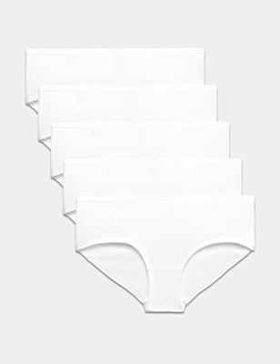 5pk Cotton Rich Lycra&reg; Low Rise Shorts