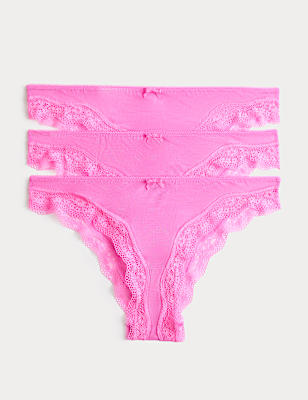 3 Pack Jasmine Mesh Brazilian Knickers