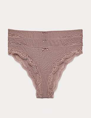 3 Pack Jasmine Mesh Brazilian Knickers