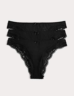 3 Pack Jasmine Mesh Brazilian Knickers