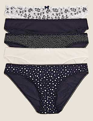 5 Pack Cotton Mix Knickers