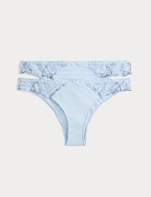 2 Pack Embrace Brazilian Knickers