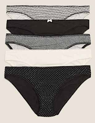 5pk Cotton Lycra® Bikini Knickers