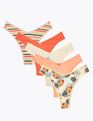 5 Pack Cotton Lycra® Miami Knickers