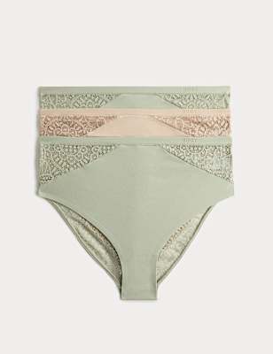 3pk Body Soft&trade; High Waisted Brazilian Knickers