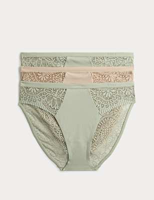 3pk Body Soft&trade; High Leg Knickers