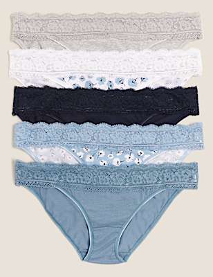 5 Pack Cotton Mix Skinny Fit Knicker