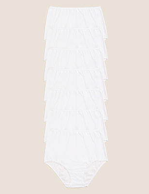 7pk Pure Cotton High Rise Full Briefs