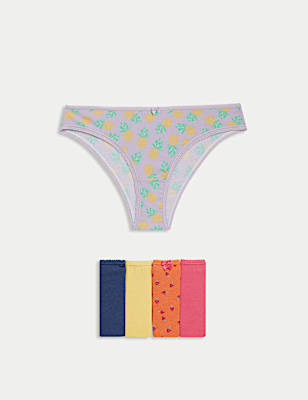 5pk Cotton Lycra™ Brazilian Knickers