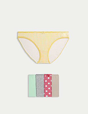 5pk Cotton Lycra™ Bikini Knickers