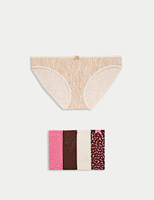 5pk Cotton Lycra™ Bikini Knickers