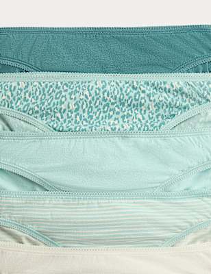 5pk Cotton Lycra&trade; Bikini Knickers