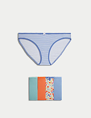 5pk Cotton Lycra™ Bikini Knickers