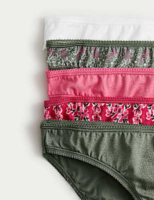 5pk Cotton Lycra™ Bikini Knickers