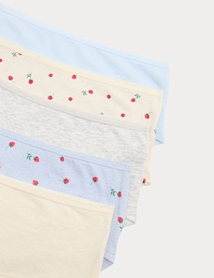 Pack 5 Cotton Mix Knickers