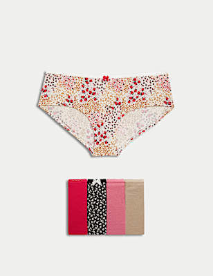 Pack 5 Cotton Mix Knickers