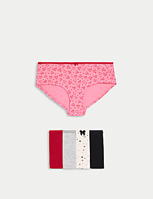Pack 5 Cotton Mix Knickers