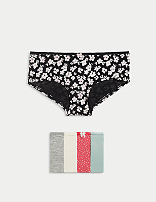 Pack 5 Cotton Mix Knickers