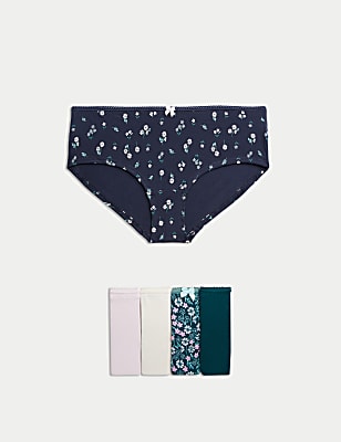 Pack 5 Cotton Mix Knickers