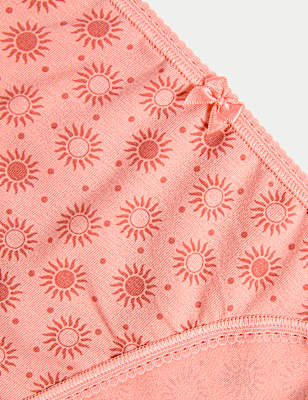 5pk Cotton Lycra™ High Leg Knickers