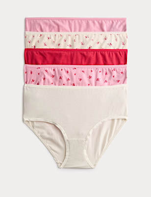 5pk Cotton Lycra&trade; High Rise Shorts