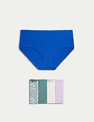 5pk Cotton Lycra&trade; High Rise Shorts