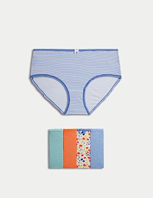 5pk Cotton Lycra&trade; High Rise Shorts