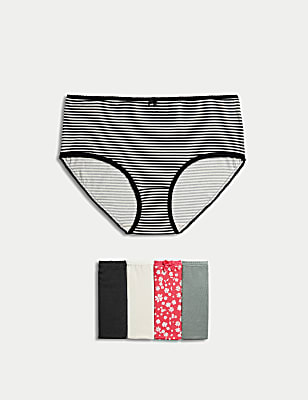5pk Cotton Lycra&trade; High Rise Shorts