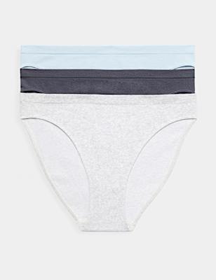 3 Pack Comfort Rib Seamless High Leg Knickers