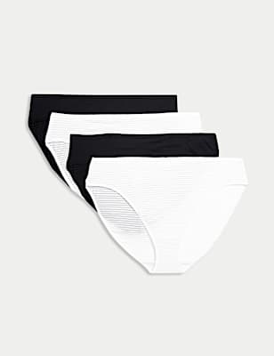4pk Modal Rich No VPL High Leg Knickers