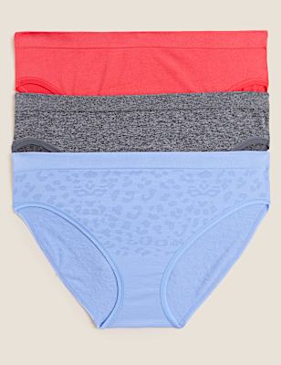 3pk Seamfee High Leg Knickers