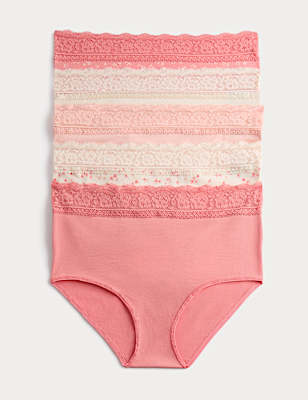 5pk Cotton Rich Printed Full Briefs