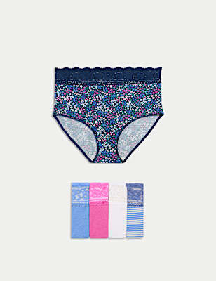 5pk Cotton Rich Printed Full Briefs
