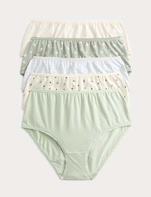 5pk Cotton Lycra&trade; Printed High Rise Shorts