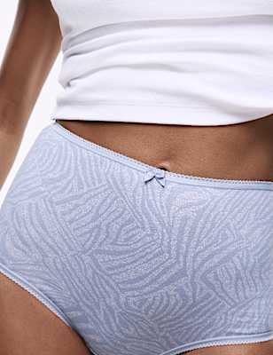 5pk Cotton Lycra™ Printed Full Briefs
