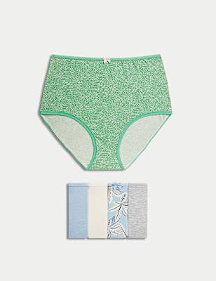 5pk Cotton Lycra™ Printed Full Briefs