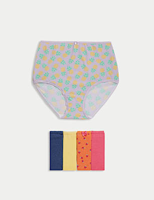 5pk Cotton Lycra&trade; Printed Full Briefs