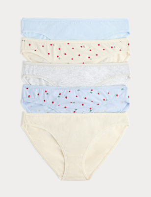 5pk Cotton Lycra&trade; Printed Bikini Knickers