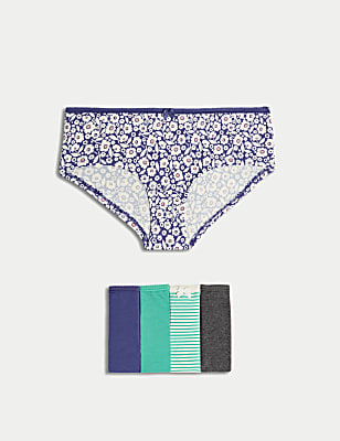 5pk Cotton Lycra™ Printed Low Rise Shorts