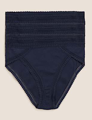 3pk Anise Lace High Waist High Leg Knickers