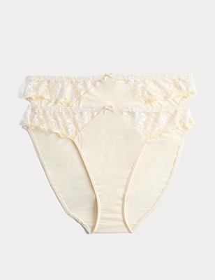 2 Pack Embrace High Leg Knickers