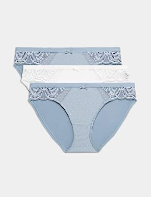 3 Pack Amelia Lace Bikini Knickers