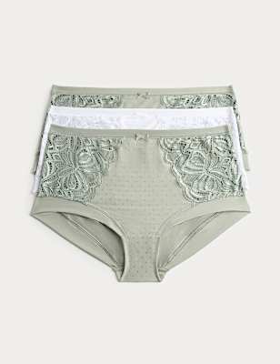 3pk Amelia Lace High Rise Shorts