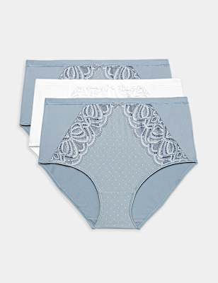 3pk Amelia Lace Full Briefs