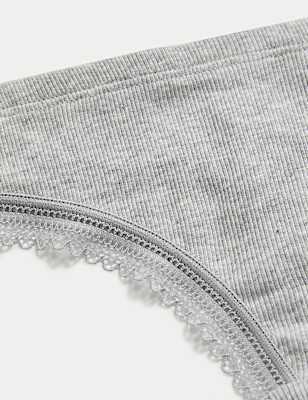 Cotton Rich Ribbed Thong