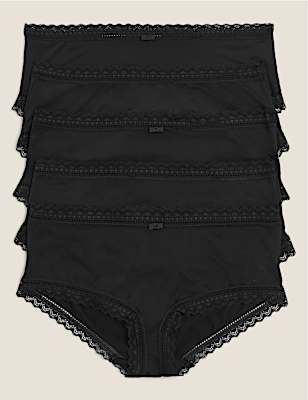 5pk Microfibre & Lace Shorts
